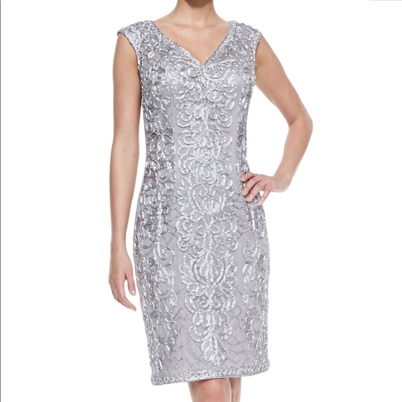 platinum colored cocktail dresses